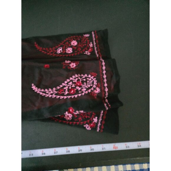 Y2K Rue 21 Embroidered Mini Babydoll Dress Size Medium Valentines Whimsigoth - Picture 8 of 9